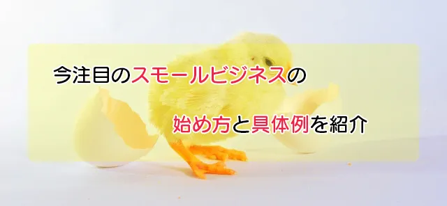 今注目のスモールビジネスの始め方と具体例を紹介